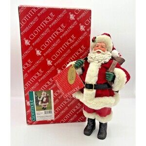 Clothtique Whos Your Santa Figurine Possible Dreams w/ Sack‎ Original Tags 2005